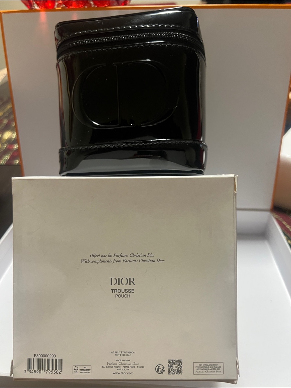 Dior Black Patent Trousse Pouch - Shiny Cosmetic Case